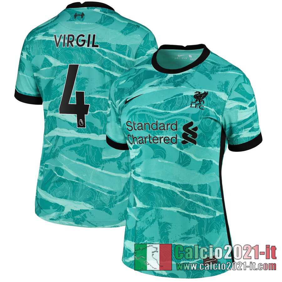 Liverpool Maglia Calcio Virgil #4 Seconda Donna 2020-21