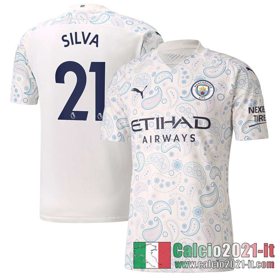 Manchester City Maglia Calcio Silva #21 Terza 2020-21