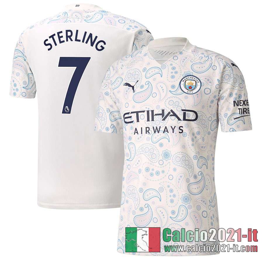 Manchester City Maglia Calcio Sterling #7 Terza 2020-21
