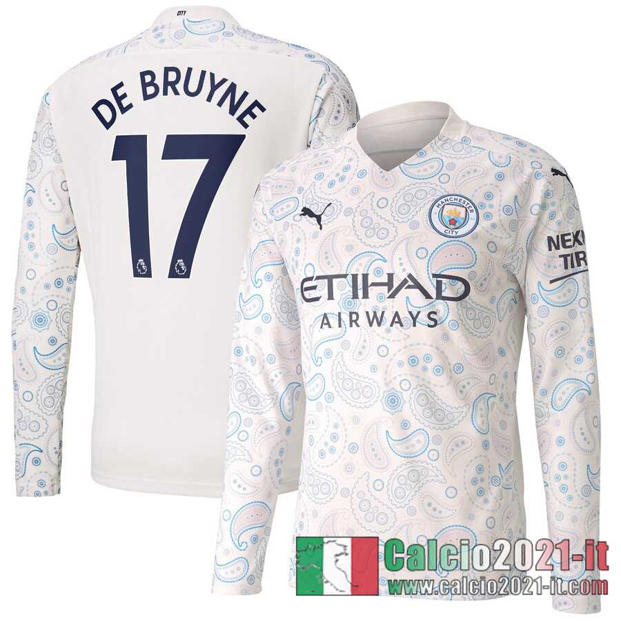 Manchester City Maglia Calcio De Bruyne #17 Terza Manica Lunga 2020-21