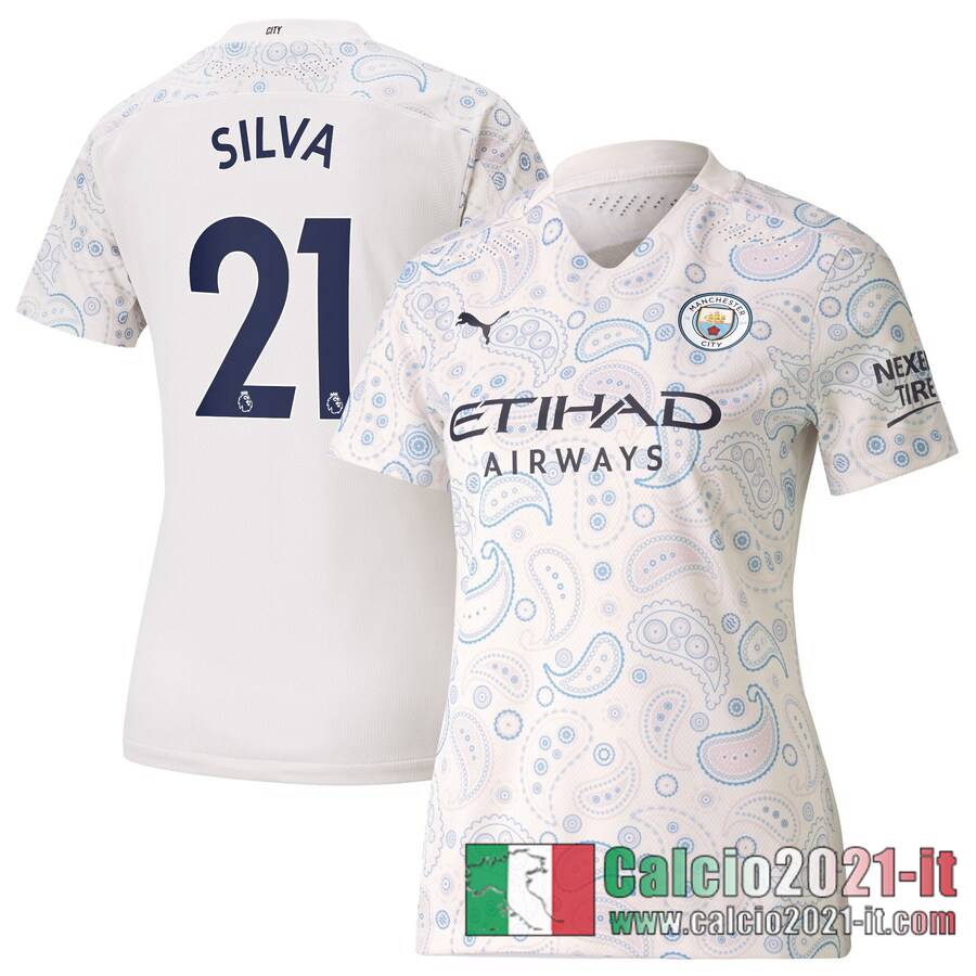 Manchester City Maglia Calcio Silva #21 Terza Donna 2020-21