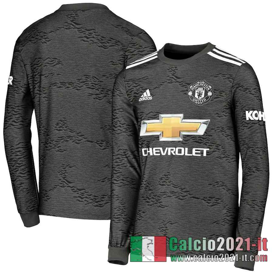 Manchester United Maglia Calcio Seconda Manica Lunga 2020-21