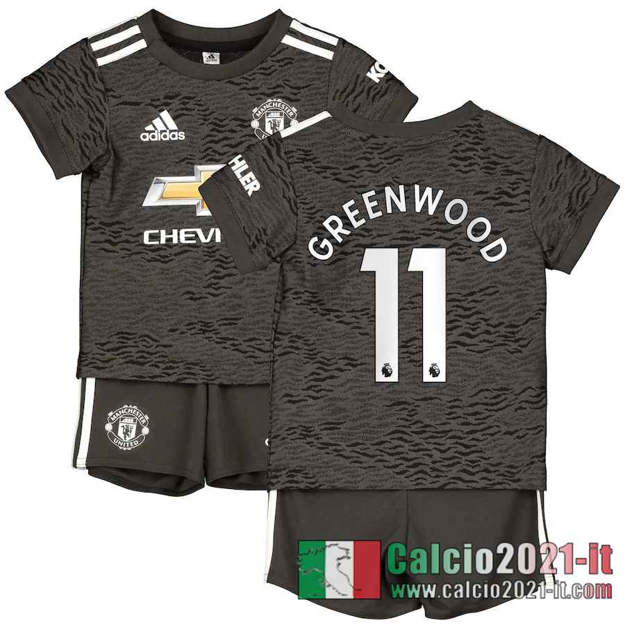 Manchester United Maglia Calcio Greenwood 11 Seconda Bambino 2020-21