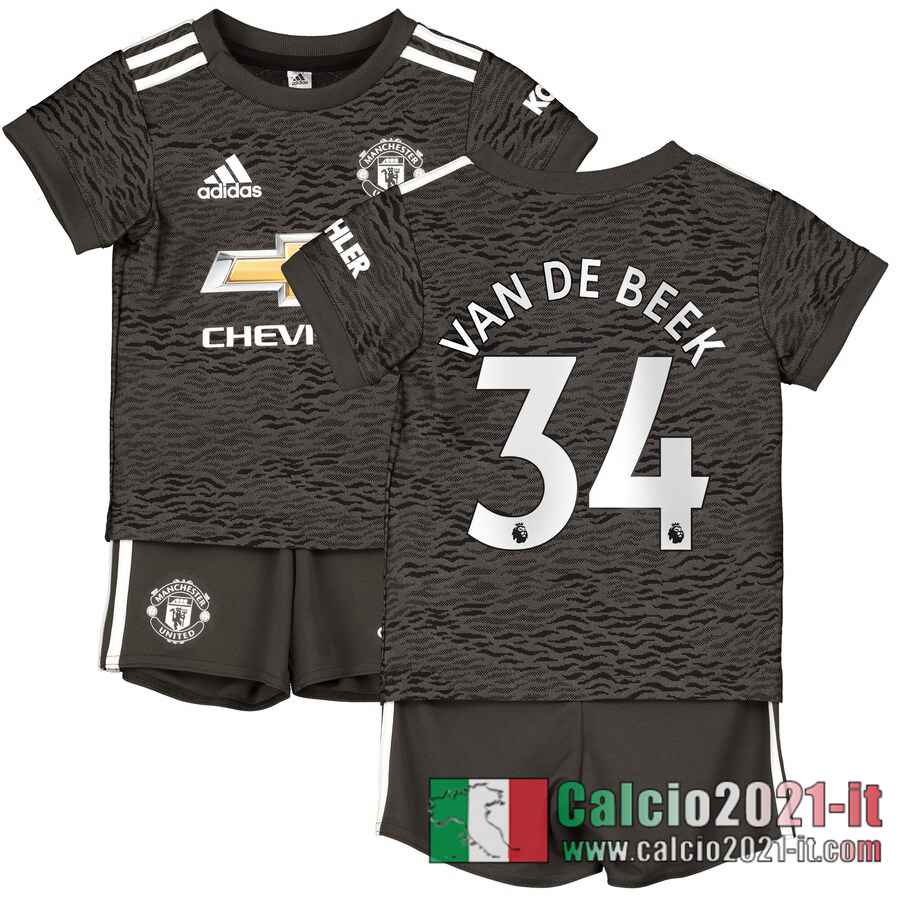 Manchester United Maglia Calcio Van De Beek 34 Seconda Bambino 2020-21