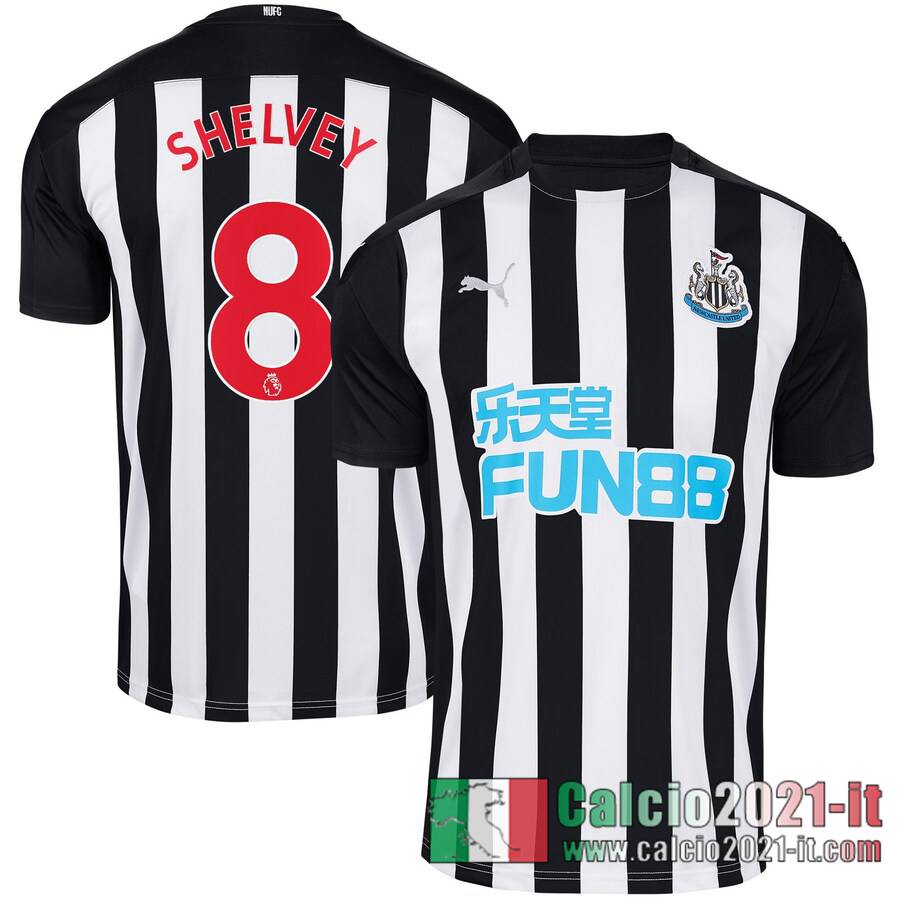 Newcastle United Maglia Calcio Shelvey #8 Prima 2020-21