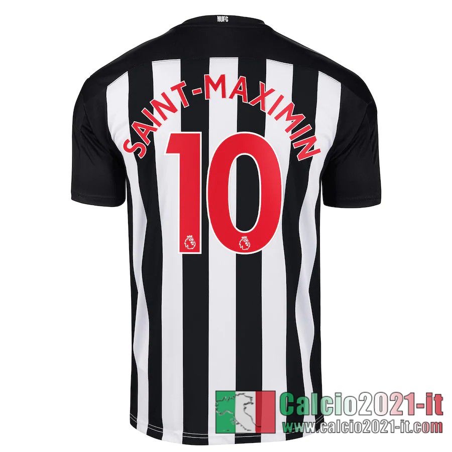 Newcastle United Maglia Calcio Saint-Maximin #10 Prima Bambino 2020-21