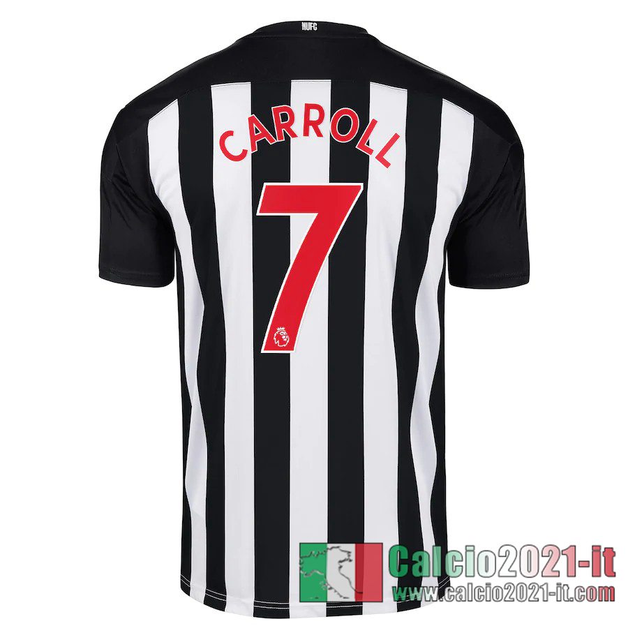 Newcastle United Maglia Calcio Carroll #7 Prima Bambino 2020-21