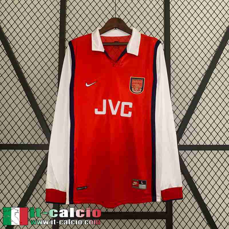 Arsenal Retro Maglia Calcio Prima Uomo Manga Larga 98 99 FG393