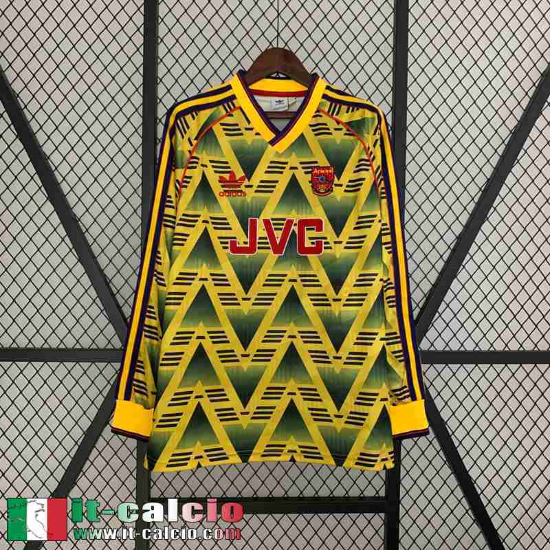 Arsenal Retro Maglia Calcio Seconda Uomo Manga Larga 91 93 FG405