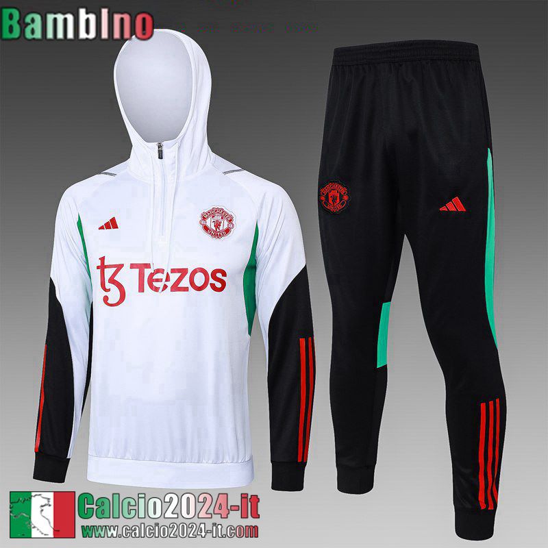 Manchester United KIT: Felpa Sportswear Bambini 2023 2024 C131