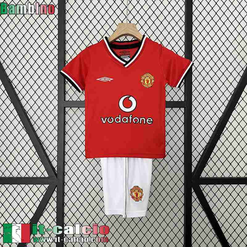 Retro Maglia Calcio Manchester United Prima Bambini 00 01 FG471