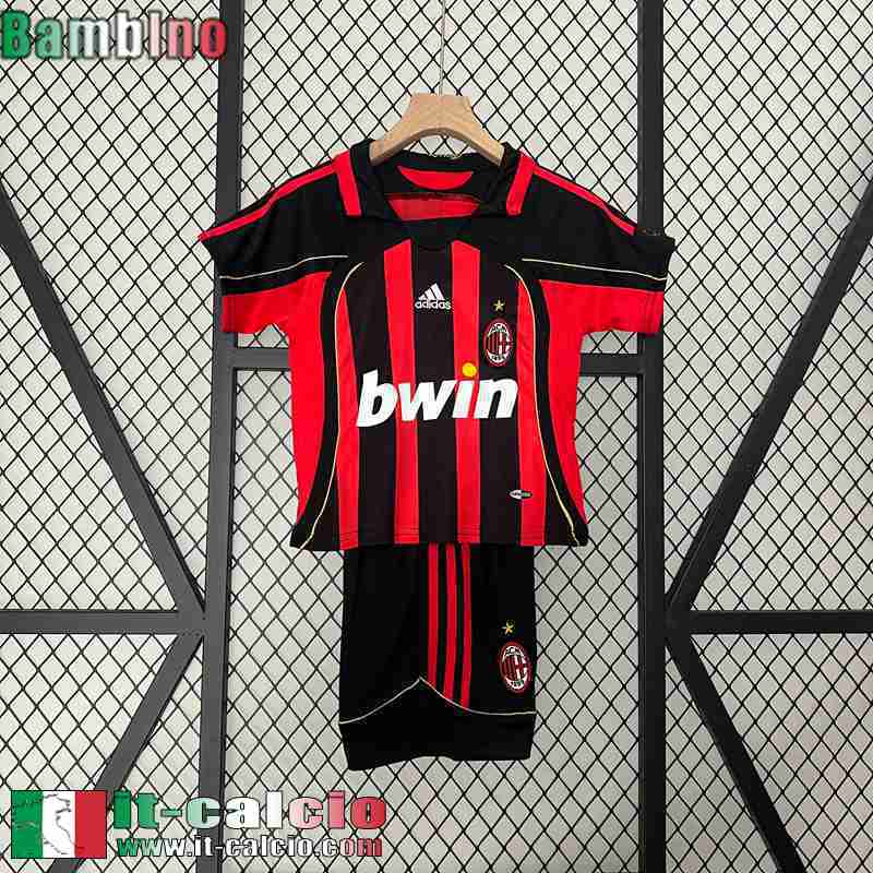 AC Milan Retro Maglia Calcio Prima Bambini 06 07