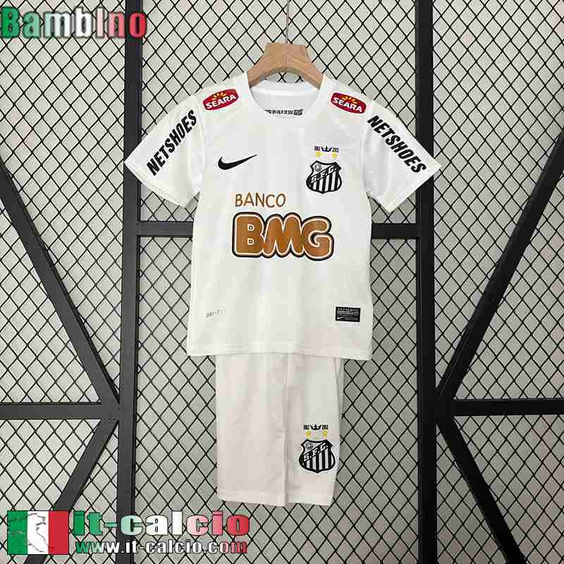 Santos Retro Maglia Calcio Prima Bambini 11 12