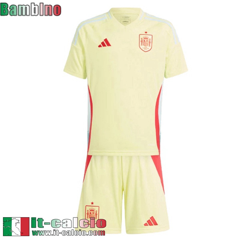 Spagna Maglia Calcio Seconda Bambini EURO 2024