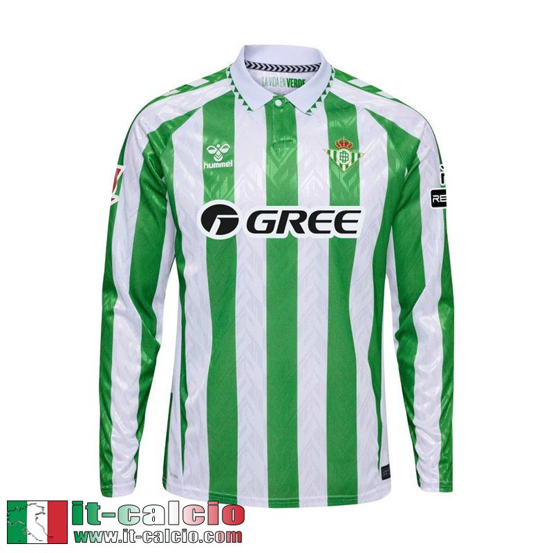 Maglia Calcio Real Betis Prima Uomo Manga Larga 2024 2025