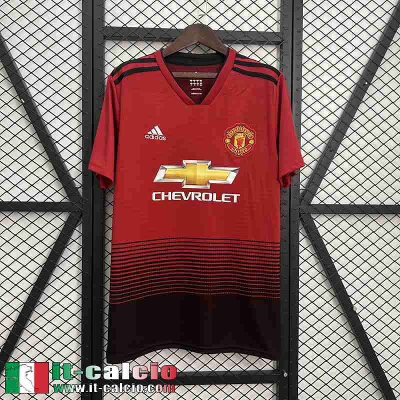 Retro Maglia Calcio Manchester United Prima Uomo 18 19 FG781