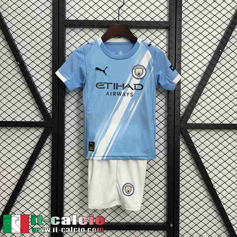 Maglia Calcio Manchester City Prima Bambino 2025 2026