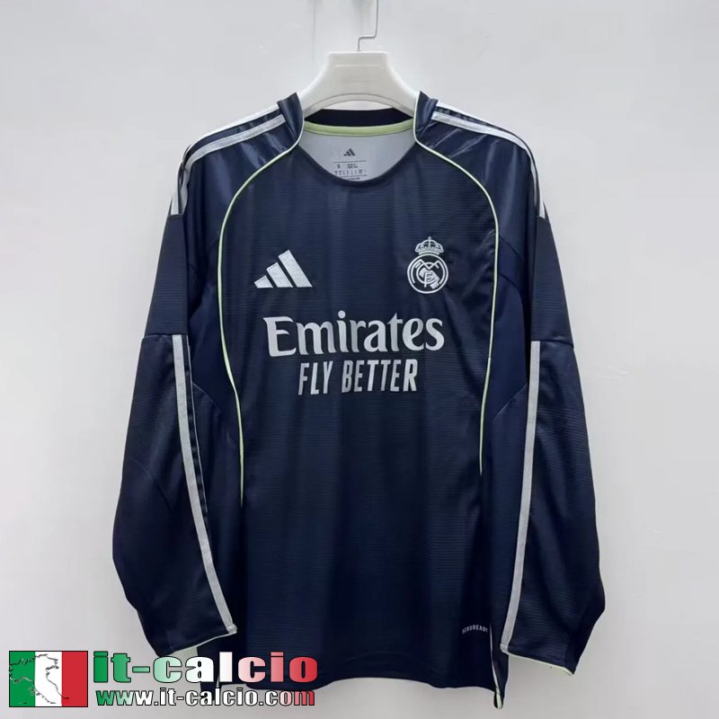 Maglie Calcio Real Madrid Seconda Uomo Maniche Lunghe 25 26