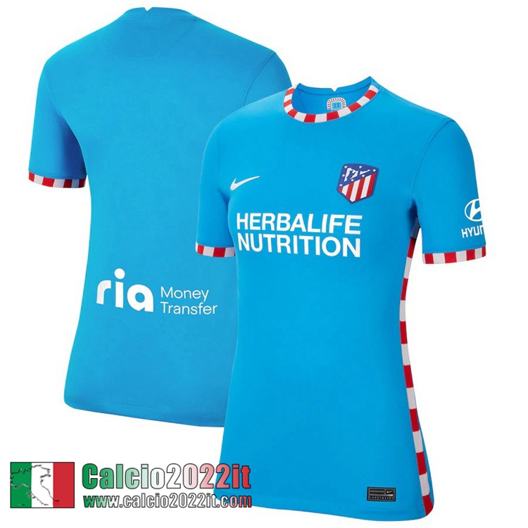 Terza Atletico Madrid Maglia Calcio Donna 2021 2022