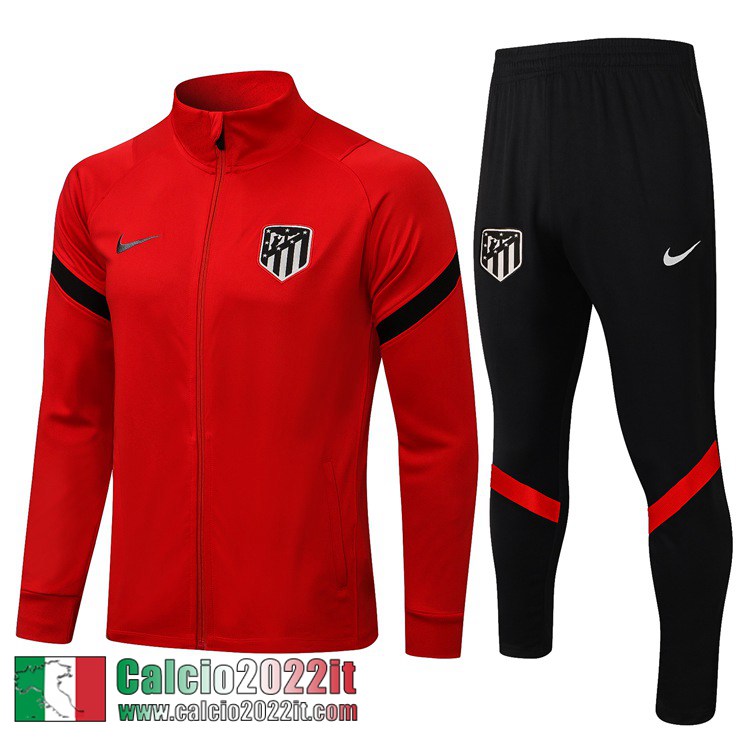 Atletico Madrid Full-Zip Giacca rosso Uomo 2021 2022 JK145