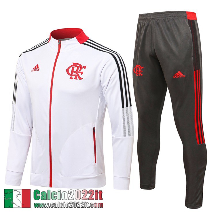 Flamengo Full-Zip Giacca bianco blu Uomo 2021 2022 JK148