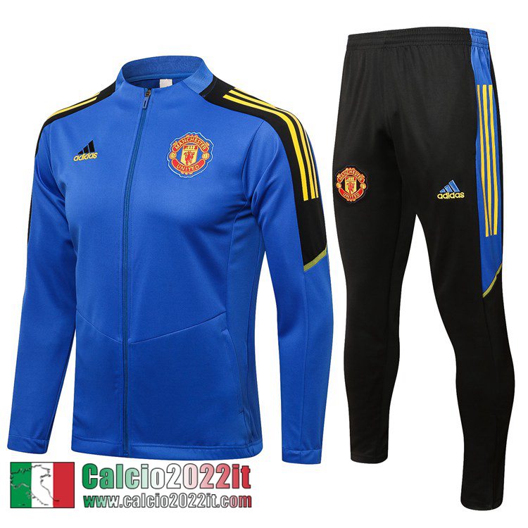 Manchester United Full-Zip Giacca blu Uomo 2021 2022 JK151