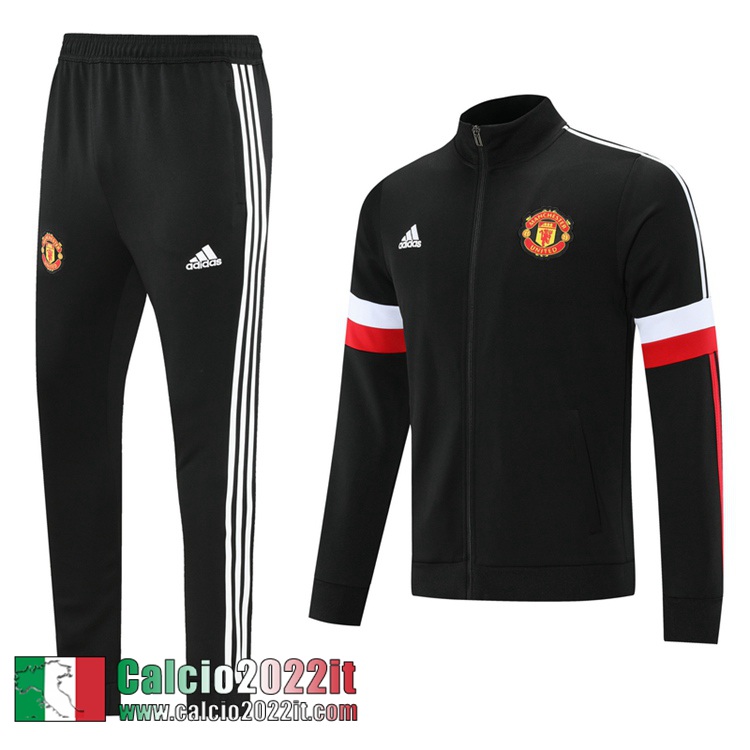 Manchester United Full-Zip Giacca Nero Uomo 2021 2022 JK159