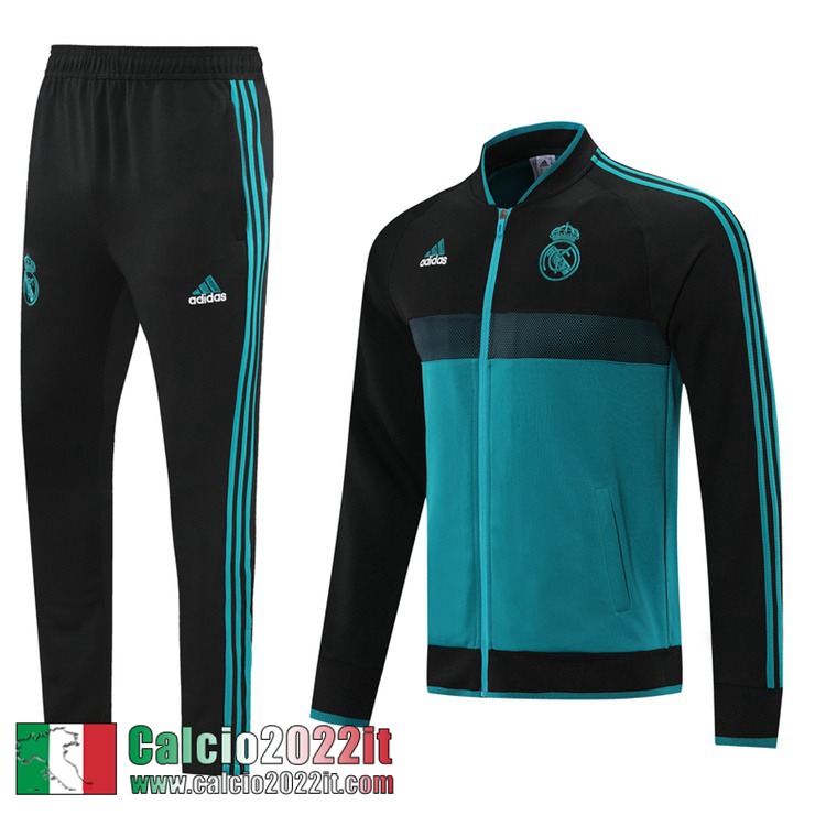 Real Madrid Full-Zip Giacca verde nero Uomo 2021 2022 JK163