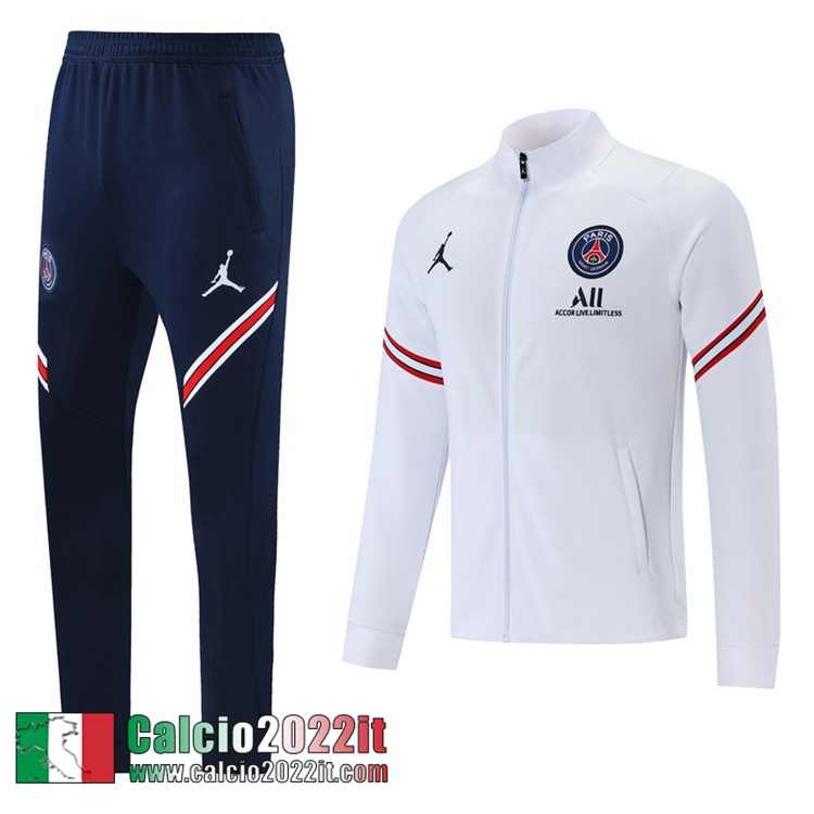 PSG Full-Zip Giacca bianca Uomo 2021 2022 JK166