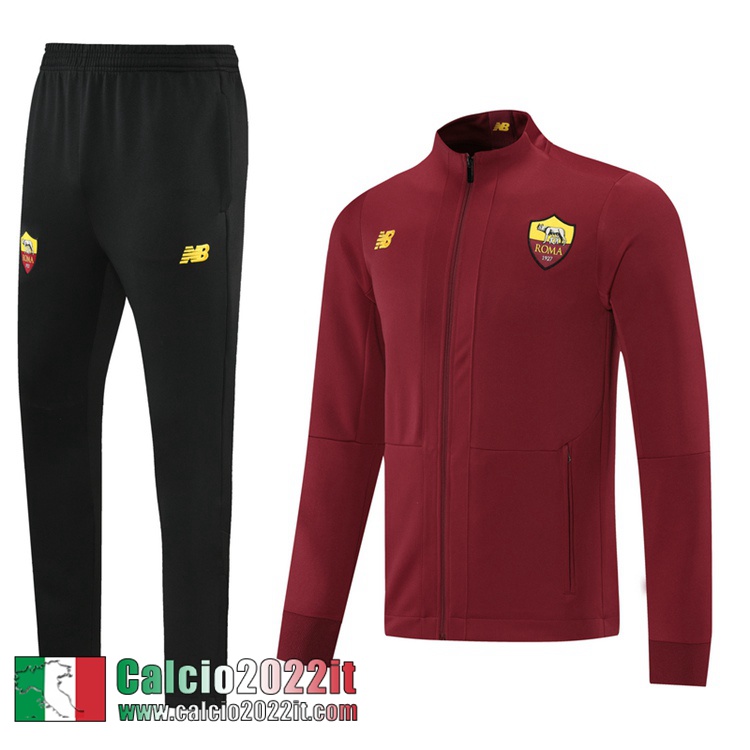 AS Roma Full-Zip Giacca rosa rossa Uomo 2021 2022 JK173