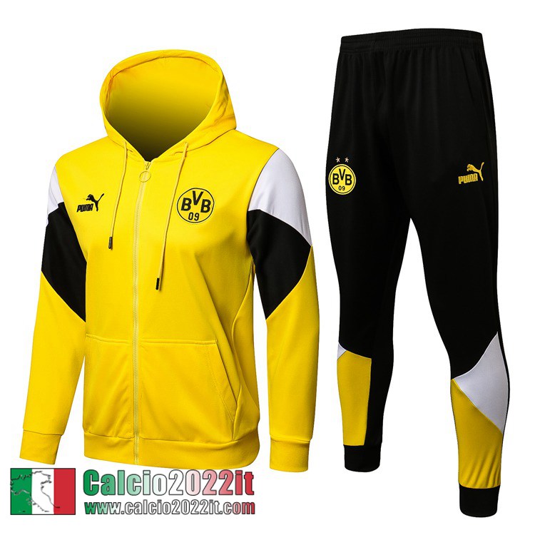 Dortmund Cappuccio Hoodie Giacca giallo Uomo 2021 2022 JK180