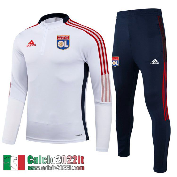 Olympique Lione Tute Calcio bianca Bambini 2021 2022 TK92