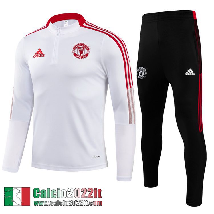 Manchester United Tute Calcio bianca Bambini 2021 2022 TK99