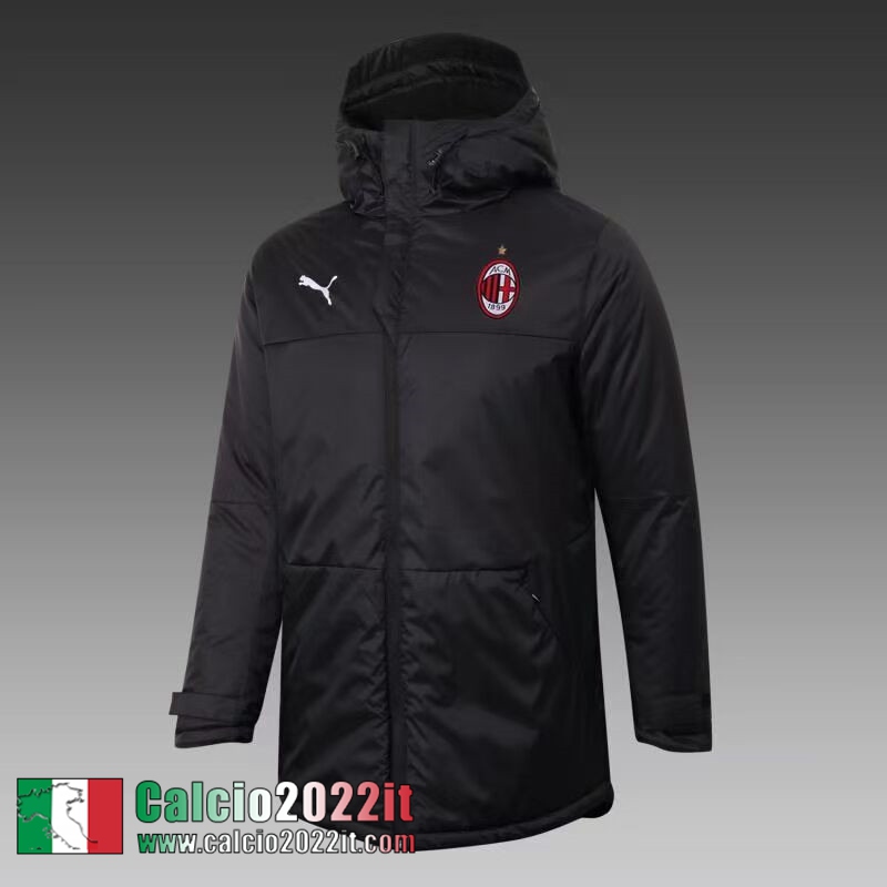 AC Milan Piumino Calcio Cappuccio Nero 2021 2022 Uomo DD10