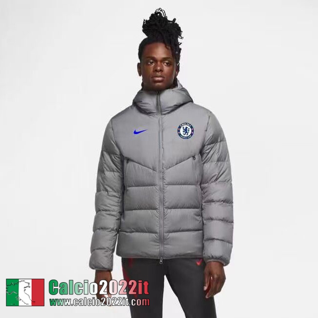 Chelsea Piumino Calcio Cappuccio Grigio 2021 2022 Uomo DD34