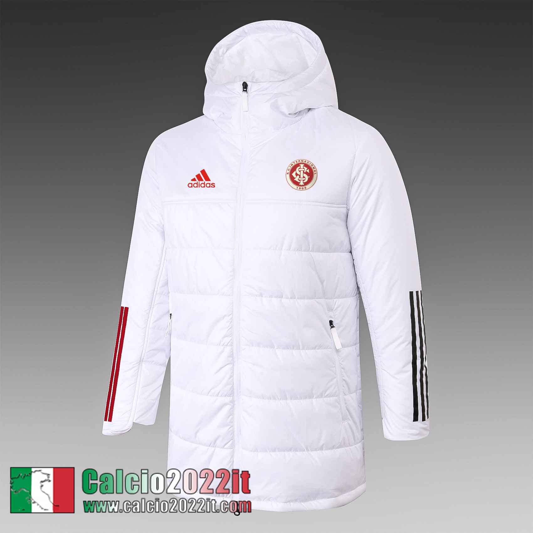 Internacional Piumino Calcio Cappuccio bianca 2021 2022 Uomo DD43