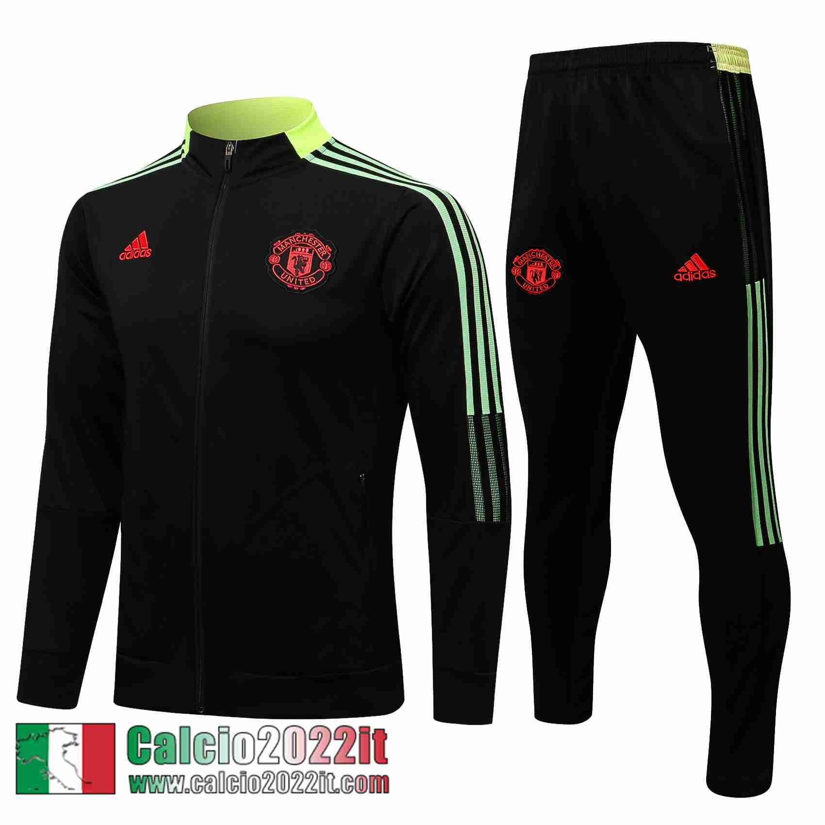 Manchester United Full-Zip Giacca Nero 2021 2022 Uomo JK208