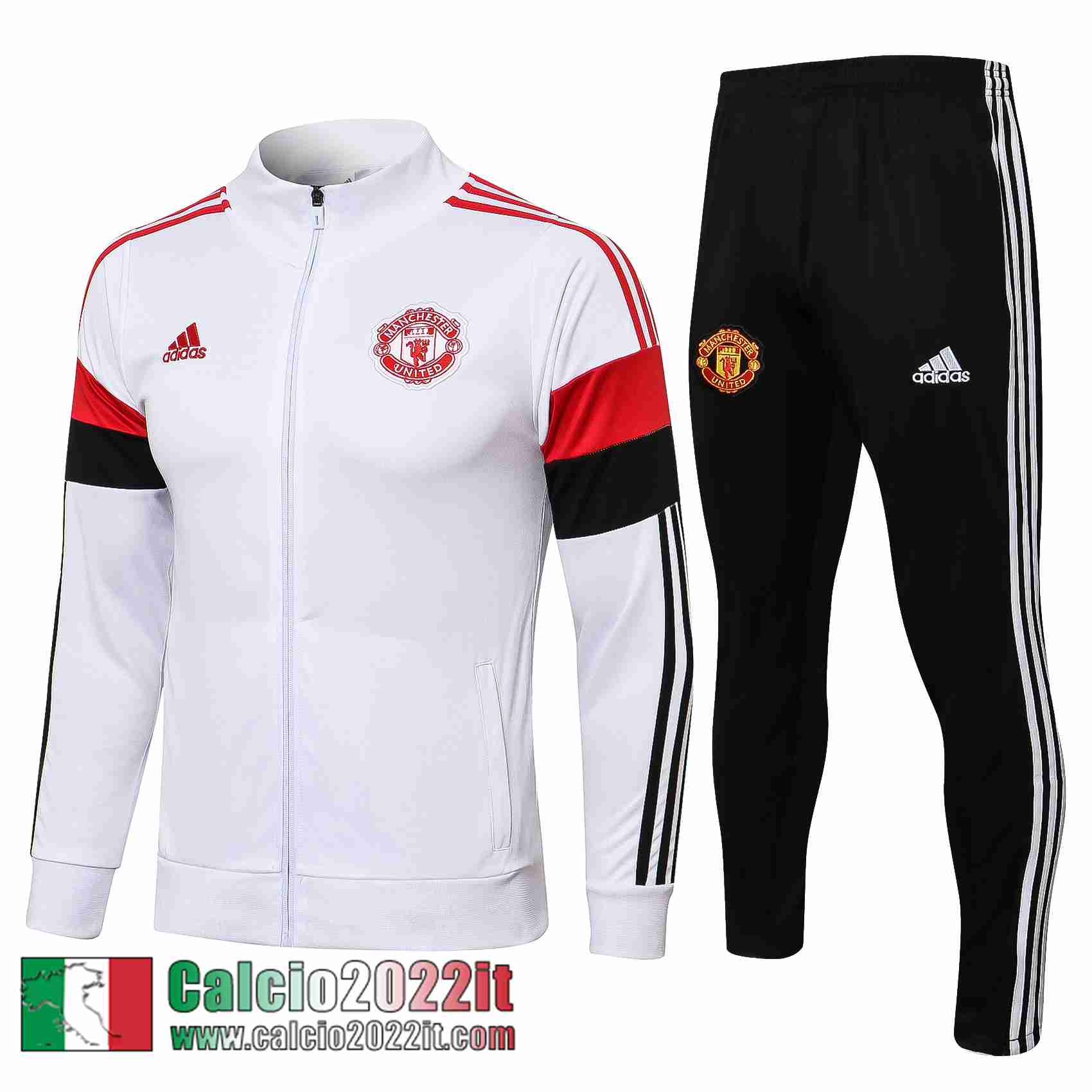 Manchester United Full-Zip Giacca bianca 2021 2022 Uomo JK213