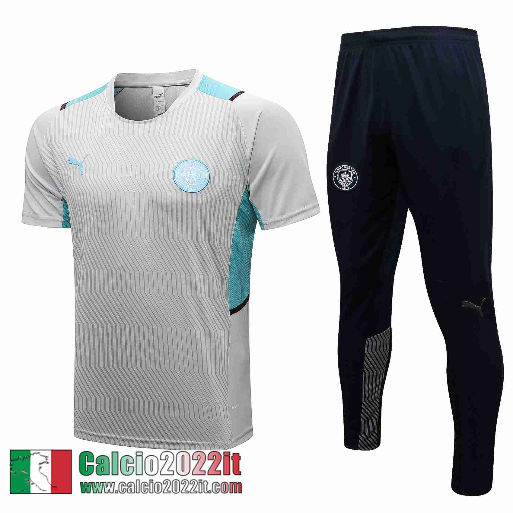 Manchester City T-Shirt Grigio 2021 2022 Uomo PL191