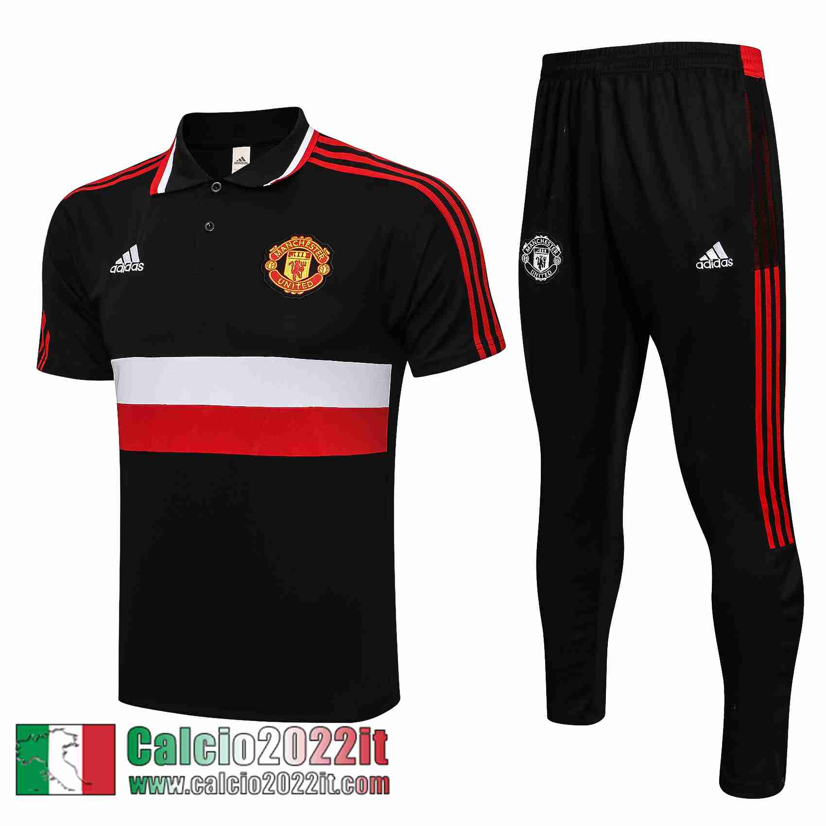 Manchester United Polo Nero 2021 2022 Uomo PL199