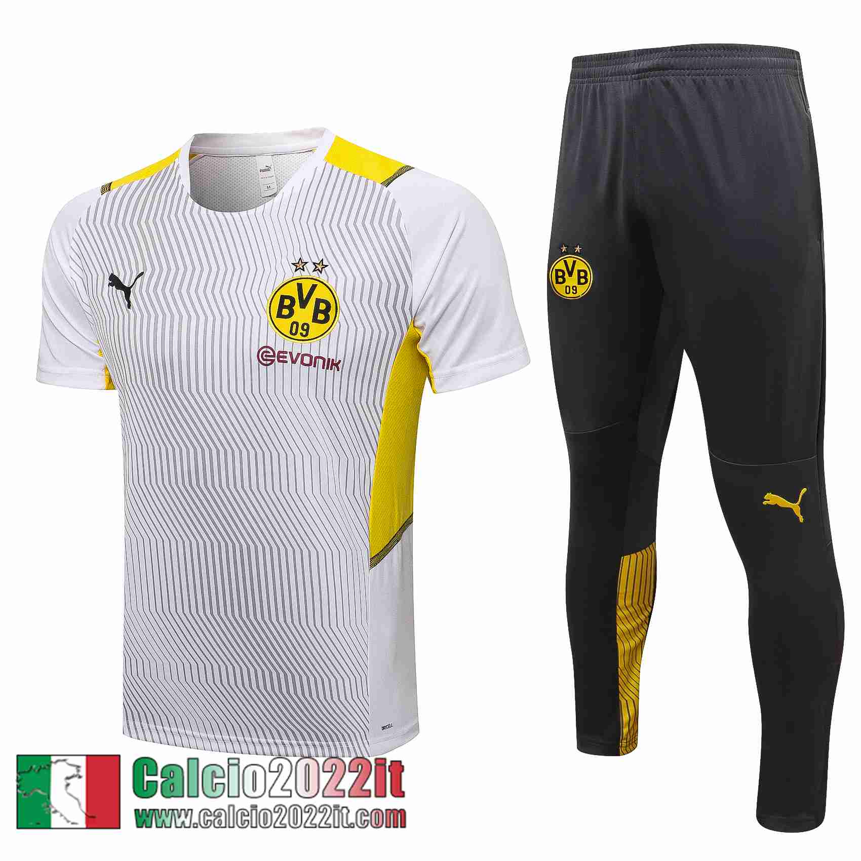 Dortmund BVB T-Shirt bianca 2021 2022 Uomo PL200