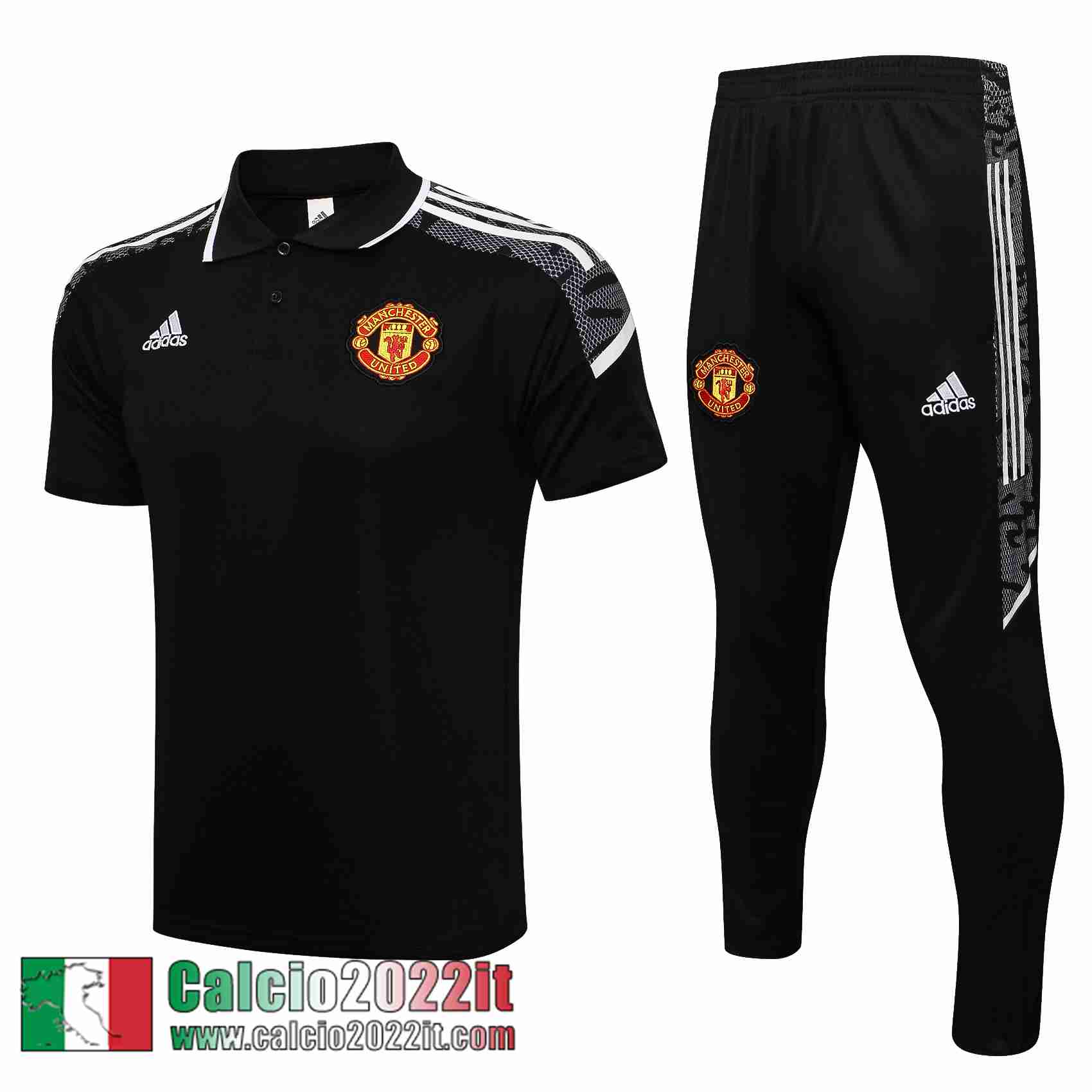 Manchester United Polo Nero 2021 2022 Uomo PL203