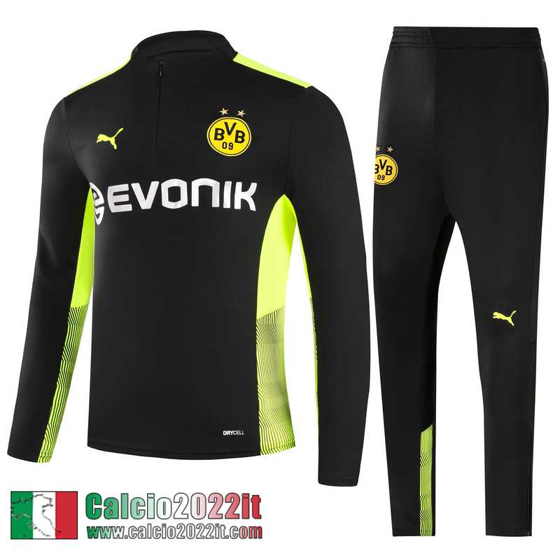 Dortmund BVB Tute Calcio Nero 2021 2022 Uomo TG153