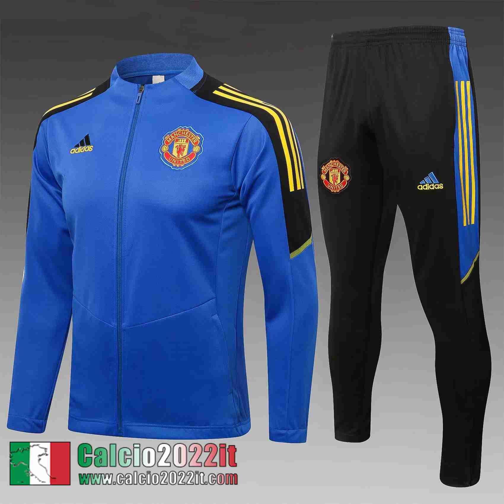 Manchester United Full-Zip Giacca blu 2021 2022 Bambino TK114