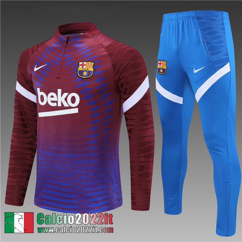 Barcelone Tute Calcio Rosso & blu 2021 2022 Bambino TK122