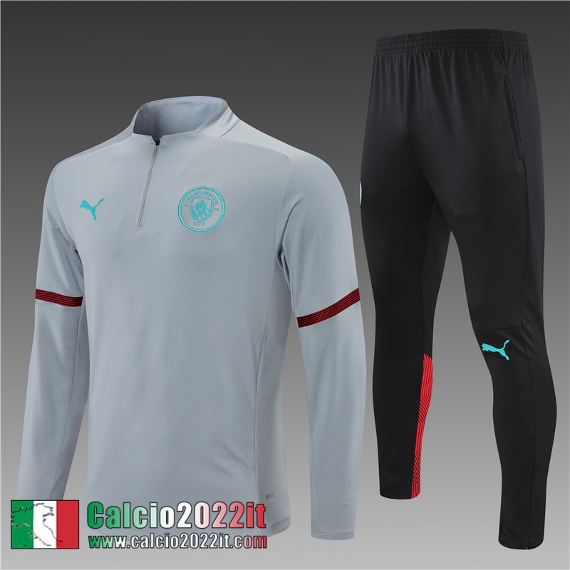 Manchester City Tute Calcio Grigio 2021 2022 Bambino TK139