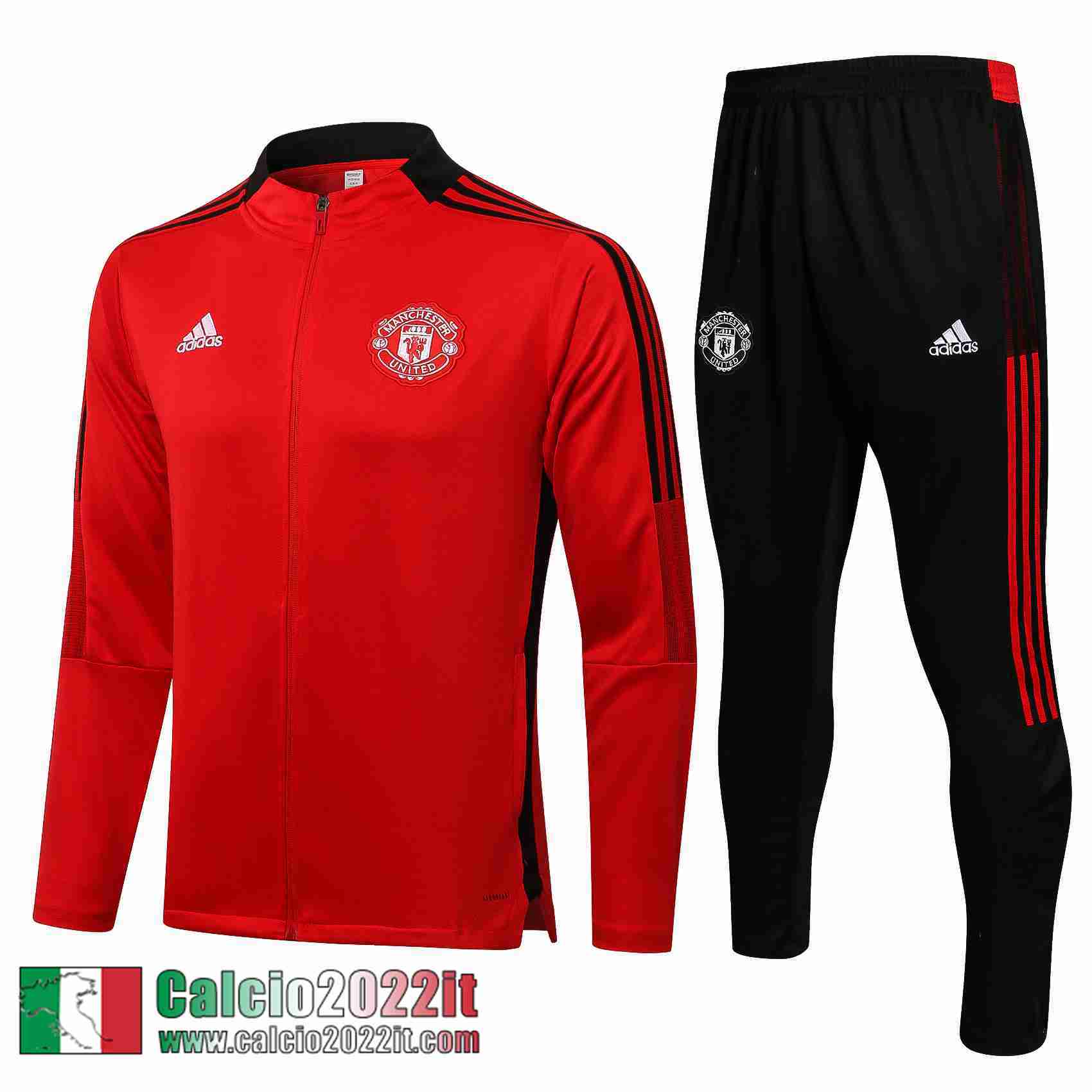 Manchester United Full-Zip Giacca rosso Uomo 2021 2022 JK242