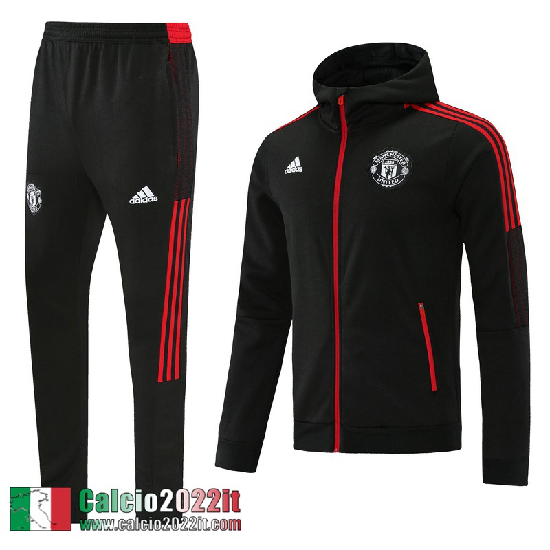 Manchester United Cappuccio Hoodie Giacca noir Uomo 2021 2022 JK261