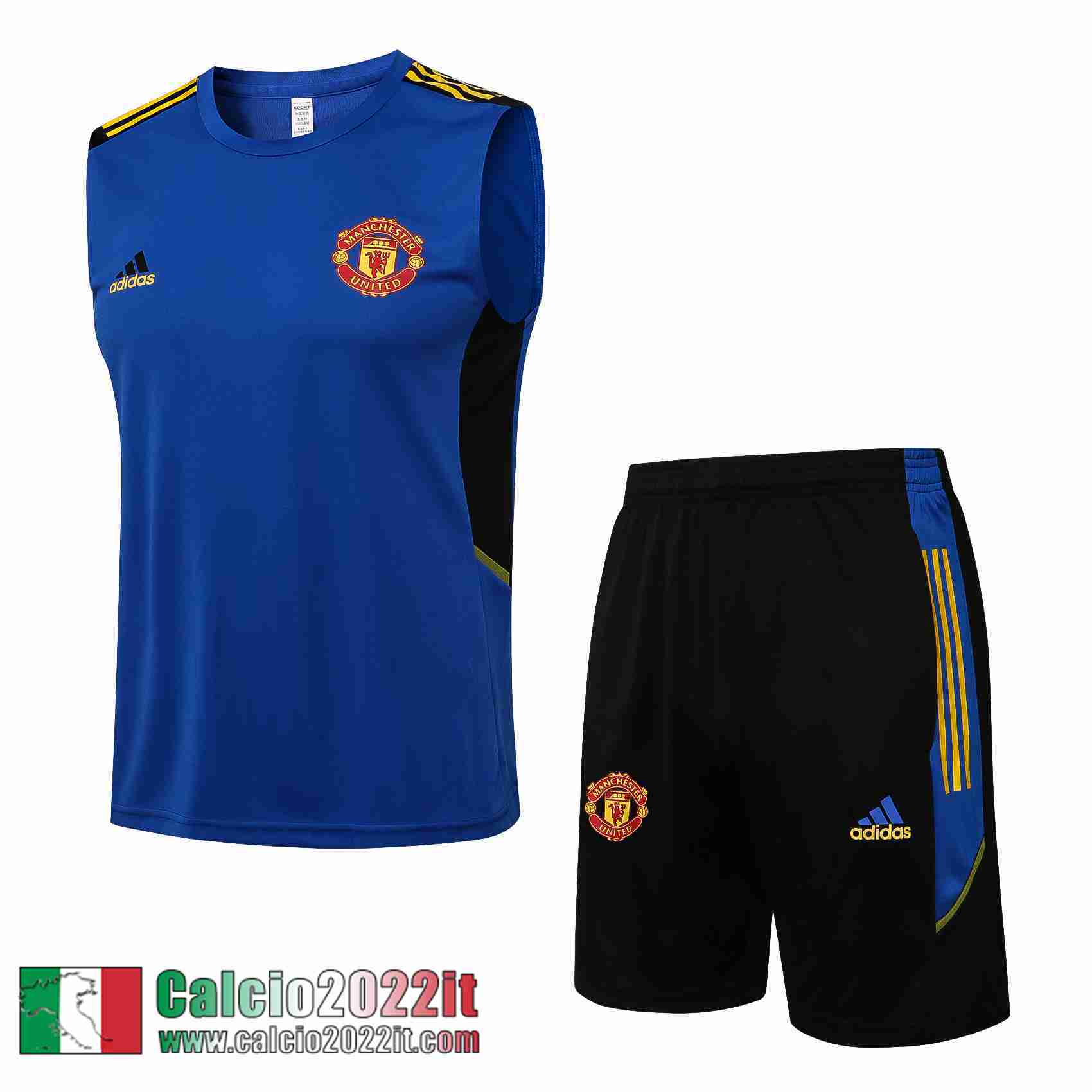 Manchester United Senza maniche blu Uomo 2021 2022 PL232