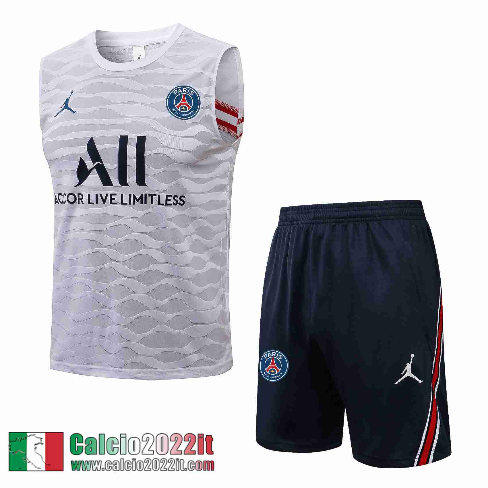 PSG Senza maniche bianco Uomo 2021 2022 PL233